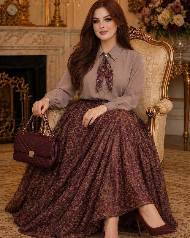 شومیز دامن نخ و بوگاتی 4502