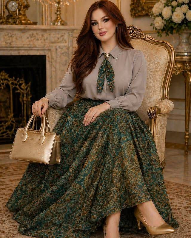 شومیز دامن نخ و بوگاتی 4502