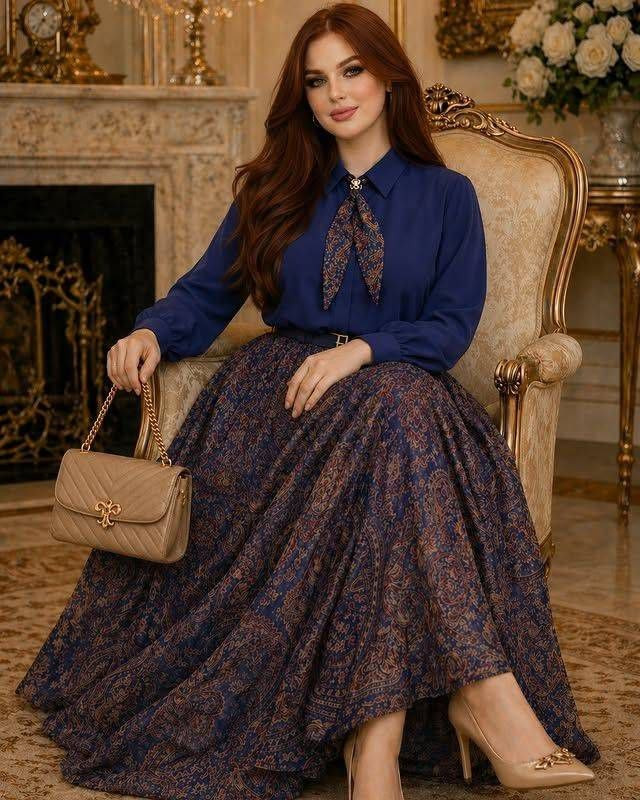 شومیز دامن نخ و بوگاتی 4502