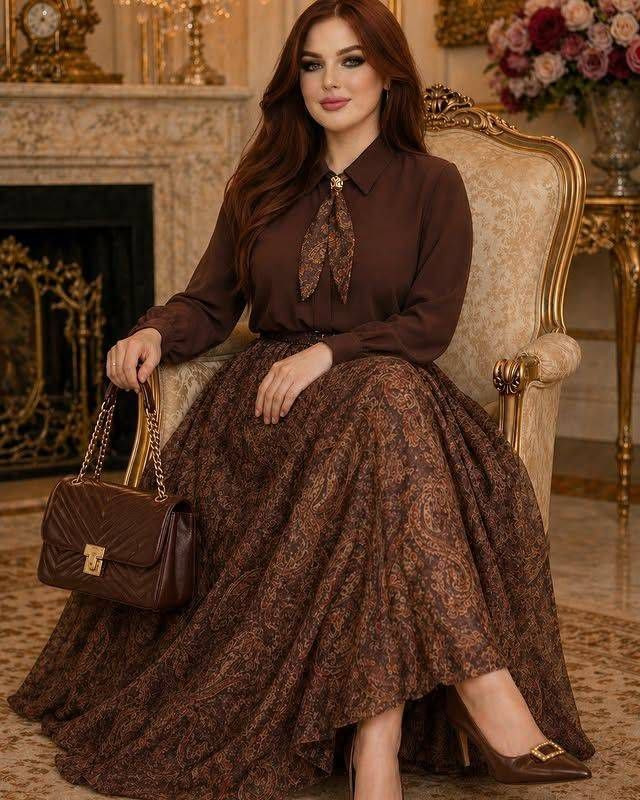شومیز دامن نخ و بوگاتی 4502