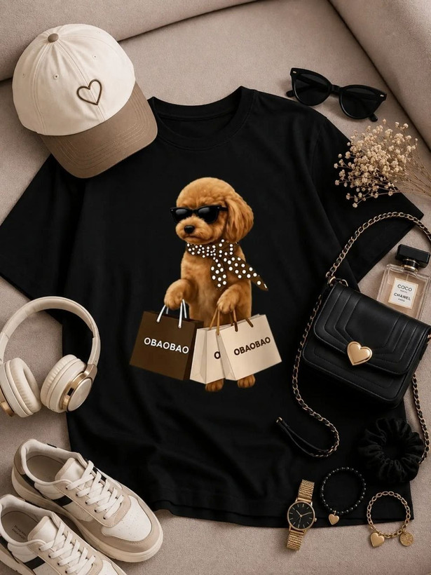 تیشرت باکسی چاپی