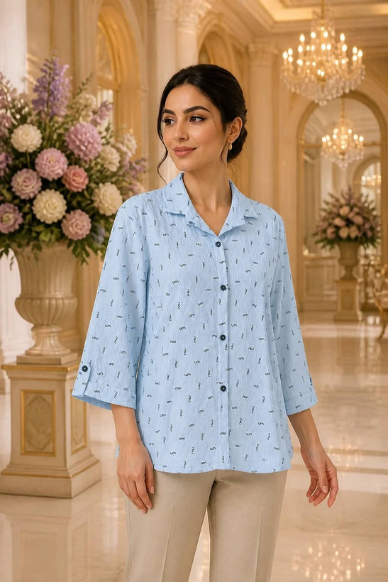 شومیز مانتویی ینزی پفکی miu miu