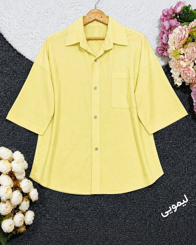 شومیز لینن نخی ترک 21172