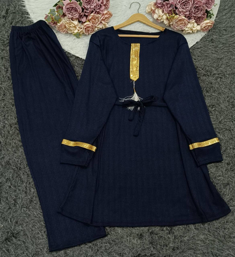 ست تونیک شلوار جنس کریشه 6118