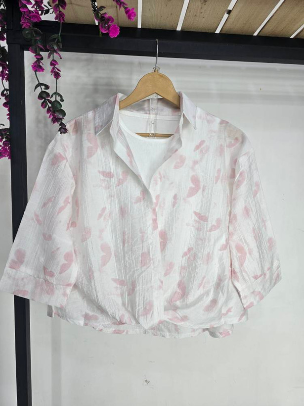تاپ و شومیز شیشه ای طرح پروانه ۱۸۳۷۶