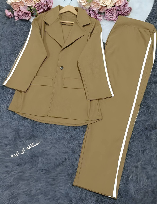 ست کت شلوار کتان کش اسپرت و روزمره ۷۹۱۰