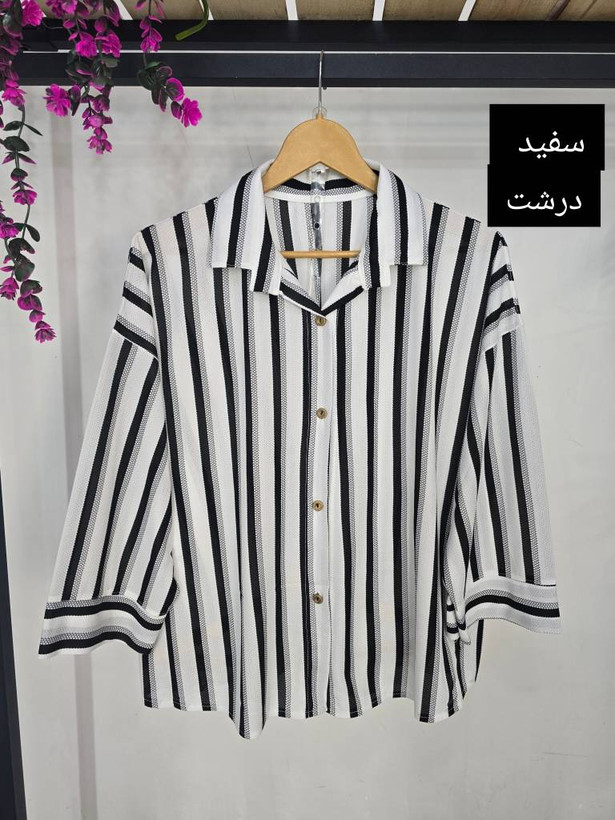 شومیزجنس دانتل مراکشی طرح خطی اسپرت ۱۵۵۱۲